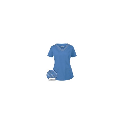 Butter-Soft Scrubs by UA™ Scallop Neck Top w/ Rhinestone Detail