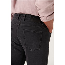 Antrasit Eskitme Yıkamalı Likralı Slim Fit Dar Kesim Jean Pantolon