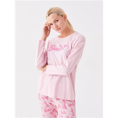 LC Waikiki Bisiklet Yaka Barbie Baskılı Uzun Kollu Kadın Pijama Takımı, LCW DREAM                                            
                                            Bisiklet Yaka Barbie Baskılı Uzun Kollu Kadın Pijama Takımı