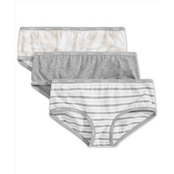 DKNY Little & Big Girls 3-Pk. Hipster Cotton Underwear