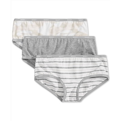 DKNY Little & Big Girls 3-Pk. Hipster Cotton Underwear