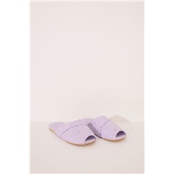 Zapatillas casa lila strass rosa