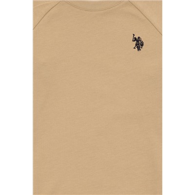 Erkek Çocuk Kum Basic Bisiklet Yaka Sweatshirt