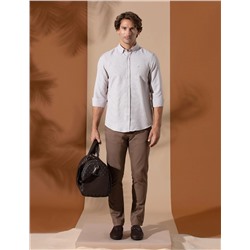 Kahverengi Slim Fit Kanvas Pantolon
