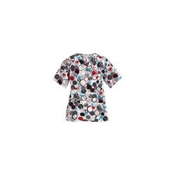 UA Round Up White Print Scrub Top
