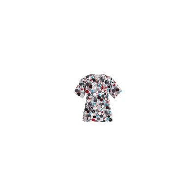 UA Round Up White Print Scrub Top