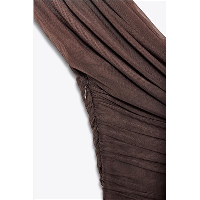 ASYMMETRIC SHORT DRESS WITH MATCHING DETAIL