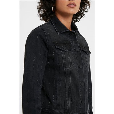 Chaqueta vaquera slim lentejuelas