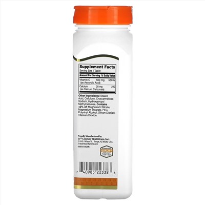 21st Century, Vitamin C, 500 mg, 250 Tablets
