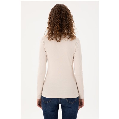 Kadın Taş Bisiklet Yaka Sweatshirt