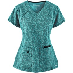 Grey's Anatomy Scrubs Active Modern Legend/Black Trinity Print Top