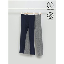 PACK OF 2 PAIRS OF LONG THERMAL SPORTS LEGGINGS