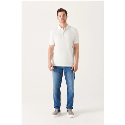 Beyaz %100 Pamuk Serin Tutan Polo Yaka T-Shirt