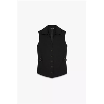 CREPE SHIRT WITH BELT