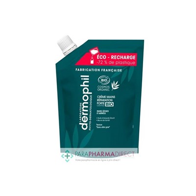 Dermophil Crème Mains Réparation Forte BIO Eco-Recharge 200ml
