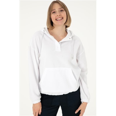 Kadın Beyaz Sweatshirt