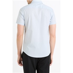 Camisa slim fit - Celeste