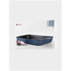 Форма для запекания, 38x28.5x5.5 см, синяя, с покрытием, Agile