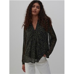 Gemusterte Bluse