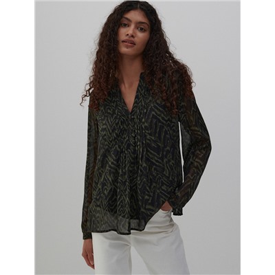 Gemusterte Bluse
