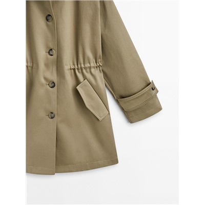 Parka botones cintura ajustable