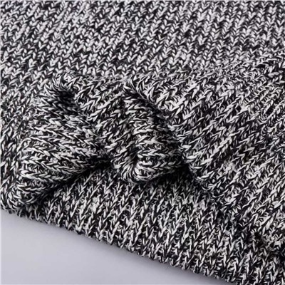 Повседневный короткий вязаный свитер с длинными рукавами