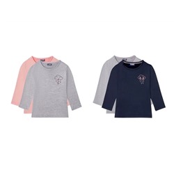 LUPILU® Kleinkinder Langarmshirts Mädchen, 2 Stück