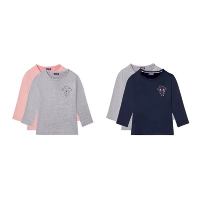 LUPILU® Kleinkinder Langarmshirts Mädchen, 2 Stück