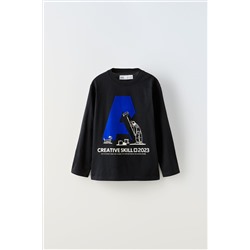 CAMISETA LETRA FLOCK