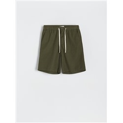 Shorts im Regular-Fit aus Leinenmischung