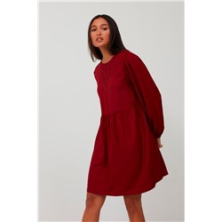 Vestido trapecio Burdeos