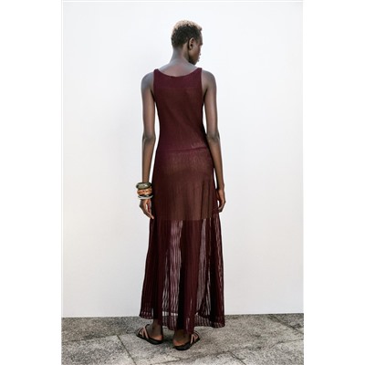 RIB KNIT LONG DRESS