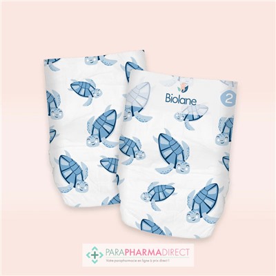 Biolane Couches Naturelles - Taille 2 - 3-6 kg - 28 couches