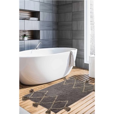 İrya Agnes %100 Pamuk Banyo Paspası 2'li Gri 40x60 60x90 1486111112206