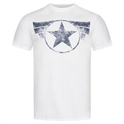 Captain America MARVEL Logo Herren T-Shirt FAMTS956WHT