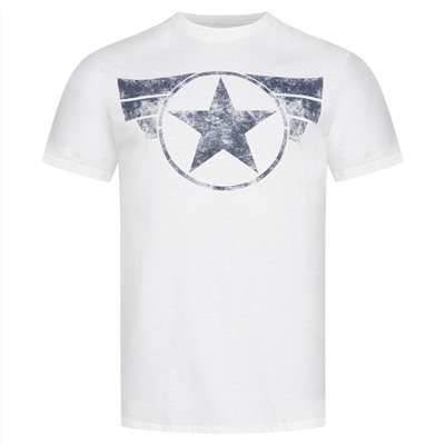 Captain America MARVEL Logo Herren T-Shirt FAMTS956WHT