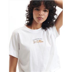 T-Shirt im Kimono-Stil