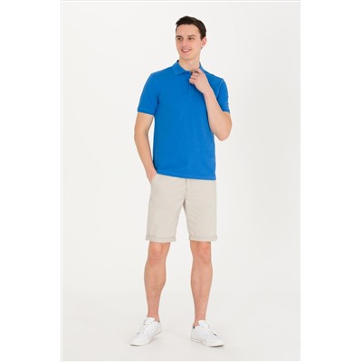 Erkek Saks Basic Polo Yaka Tişört