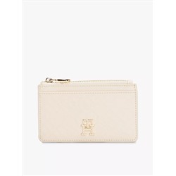 Textured Monogram Zip Cardholder