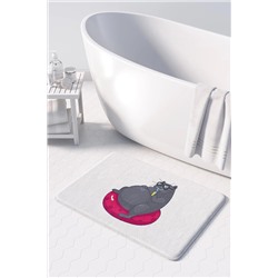 Monnhein Sevimli Tasarımlı Mikrofiber Banyo Paspası, Kaymaz Taban, Makinede Yıkanabilir (50x80) NQ-50X80-3FB1
