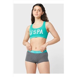 U.S. Polo Assn. Kadın Likralı Pamuklu Spor Büstiyer Şort Takımı U7S7P3O7L5