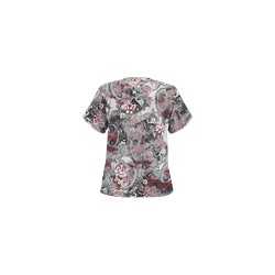 UA Vintage Paisley Poppy Scrub Top