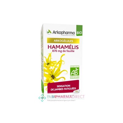 ArkoPharma ArkoGélules - Hamamélis - Sensation Jambes Fatiguées - BIO 45 gélules