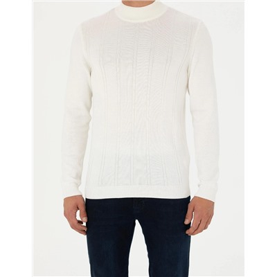 Ekru Slim Fit Kazak