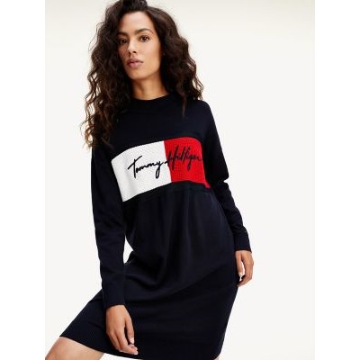 TOMMY ORGANIC COTTON LOGO DRESS