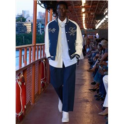 Colorblock Logo Varsity Jacket