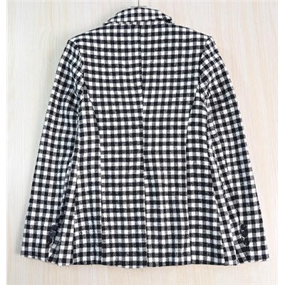 Тканый блейзер в контрастную клетку