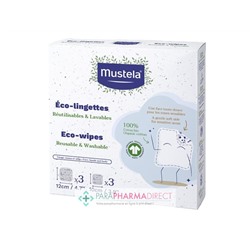 Mustela Kit Eco-Lingettes Réutilisables & Lavables x6 lingettes