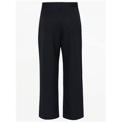 Boys Navy Longer Length Regular Leg School Trouser 2 Pack