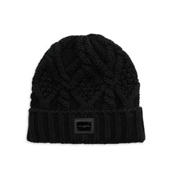 Karl Lagerfeld Paris Cable Knit Wool Blend Beanie